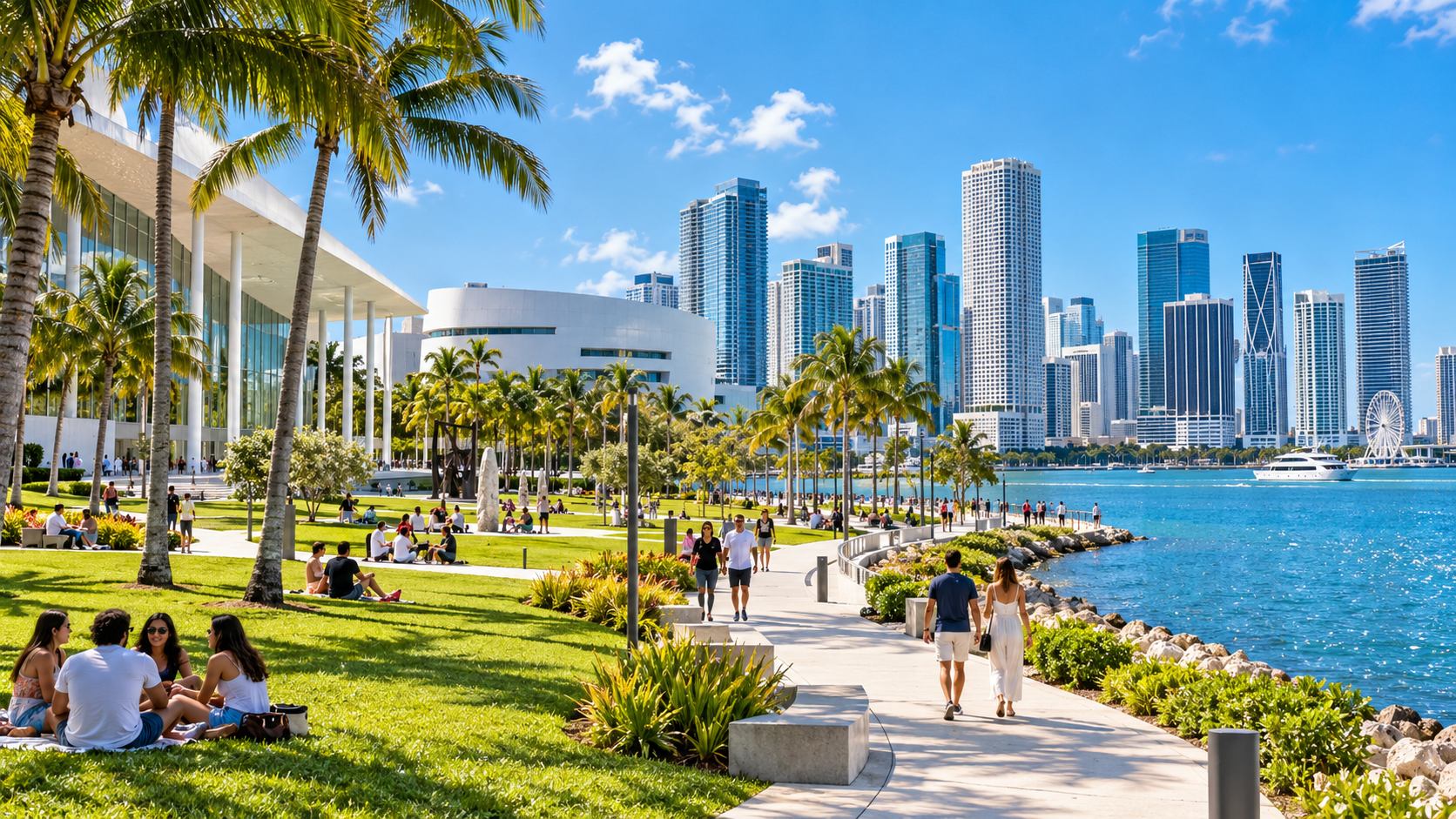 Museum Park и культурная набережная Downtown Miami